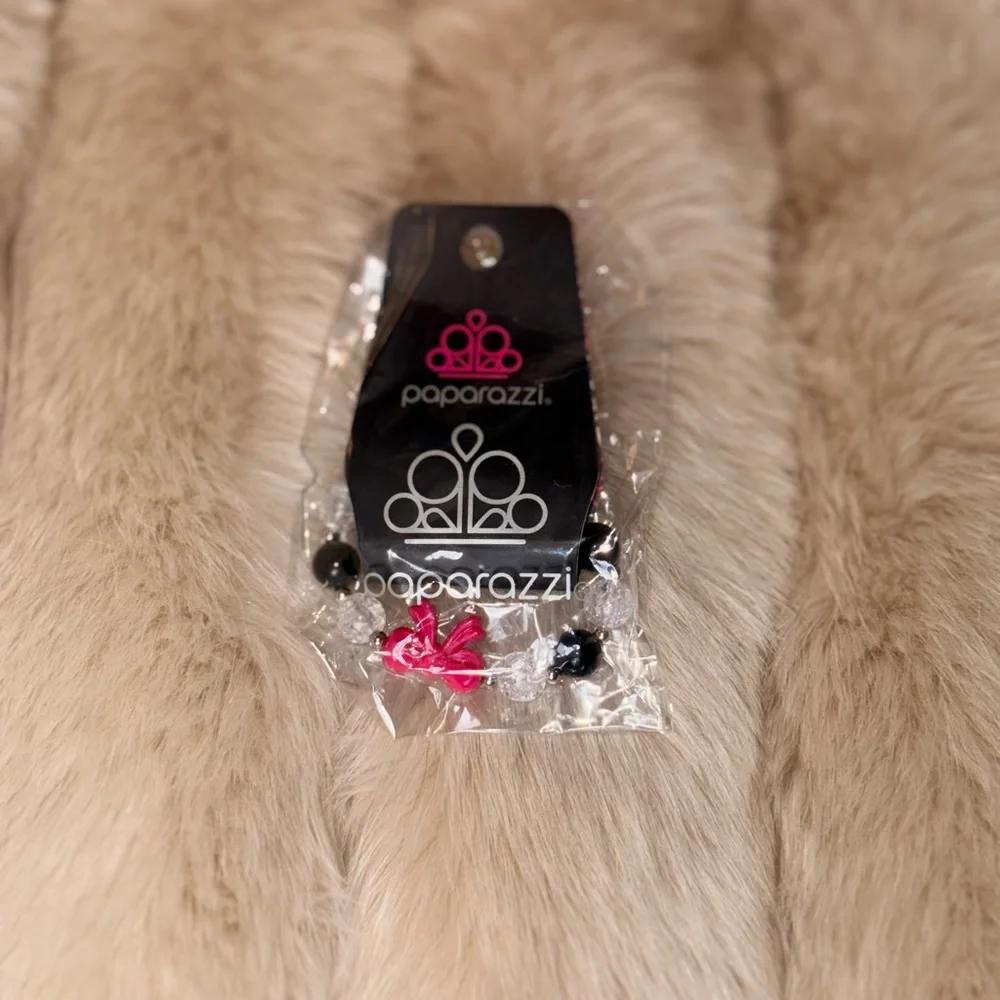 Paparazzi Pink and Black Bracelet